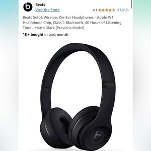 Never been used, Beats Solo3, wireless headphones